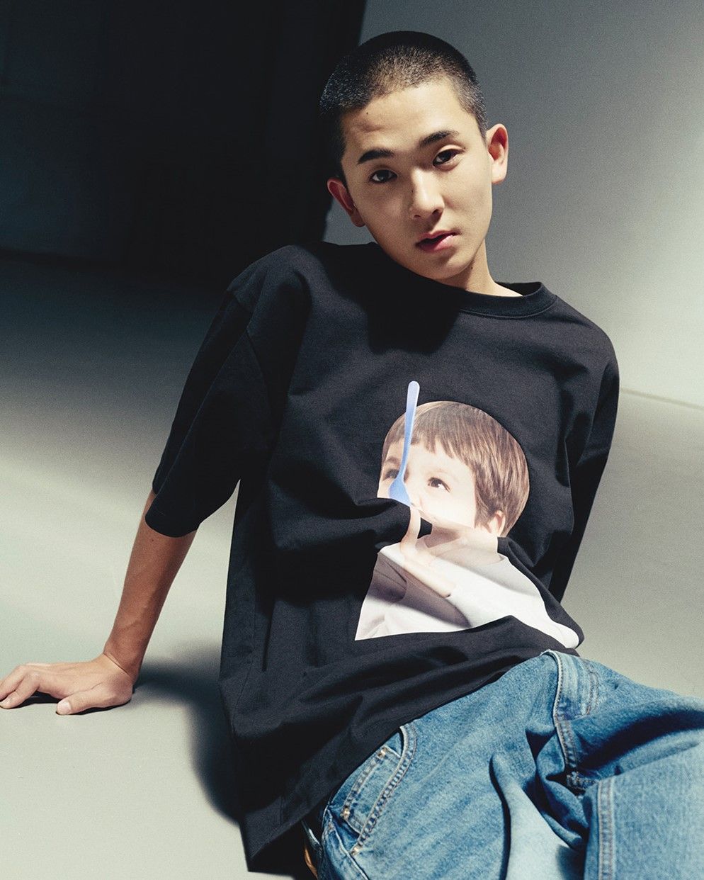  Áo thun ADLV [Unisex] - Acmédelavie Blue Spoon Baby Face 
