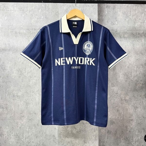 Áo Thun Polo New Era - [Unisex] NY Stripe Navy/Blue