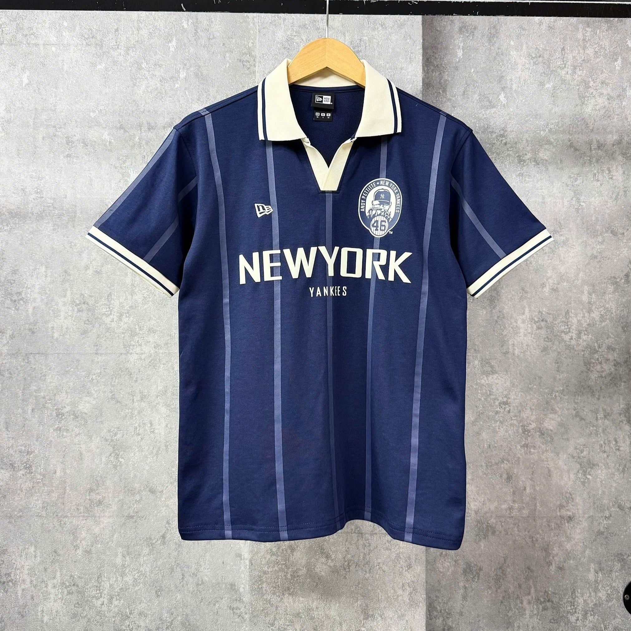  Áo Thun Polo New Era - [Unisex] NY Stripe Navy/Blue 