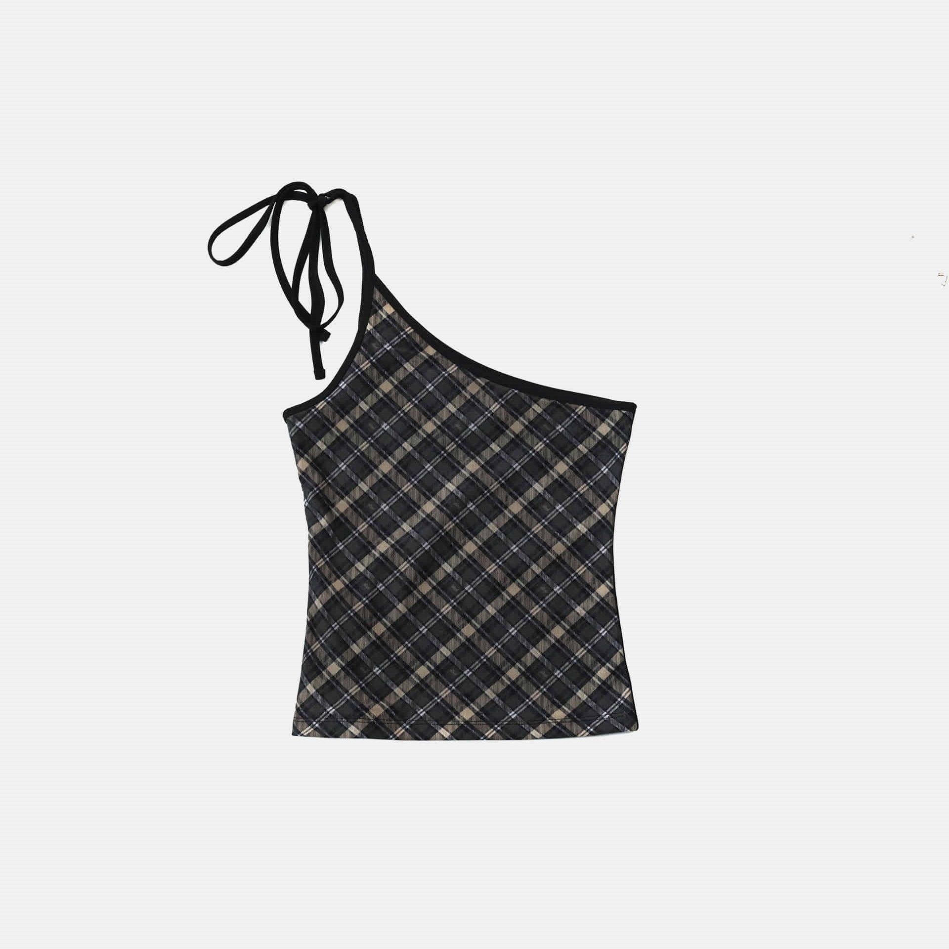  Áo Hai Dây [Nữ] Badblood - [w-tnk25-015] Vintage Club One Shoulder Tank 