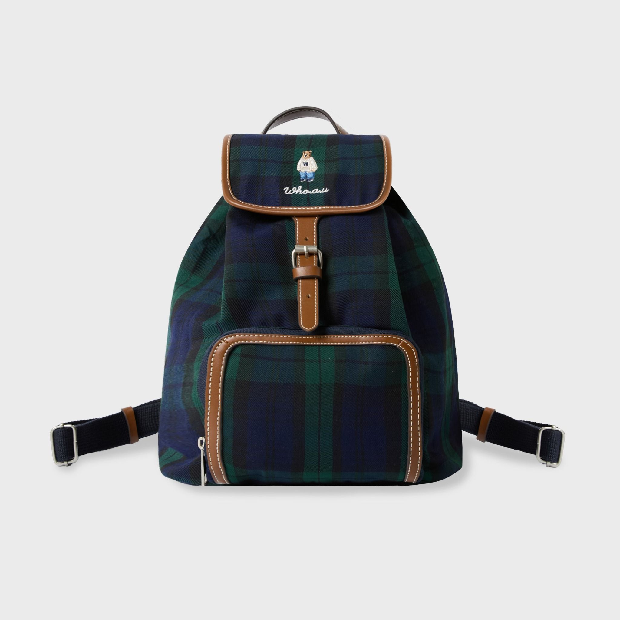  Balo Whoau Korea - Canvas Pocket Backpack - WHBGF3851A 