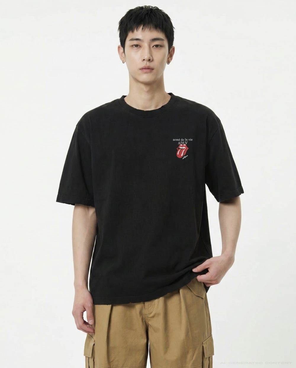  Áo thun ADLV [Unisex] - Acmédelavie Rolling Stones Basic Logo 