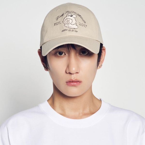 Nón ADLV - Acmedelavie Brown Line Friends Ball Cap Beige