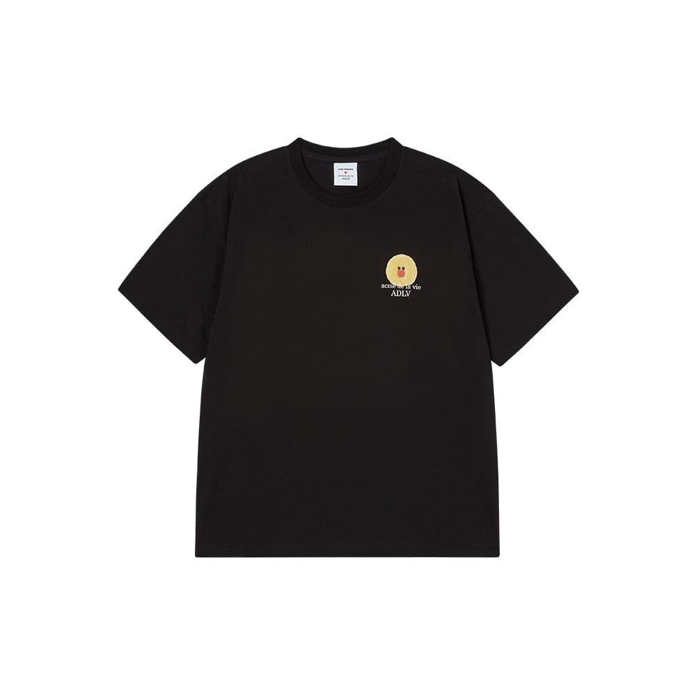  Áo thun ADLV - Acmé de la vie Basic Logo With Line Friends Black 