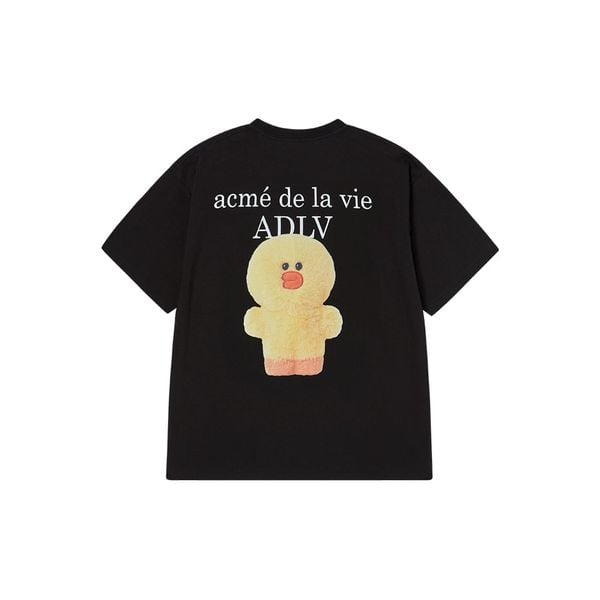Áo thun ADLV - Acmé de la vie Basic Logo With Line Friends Black