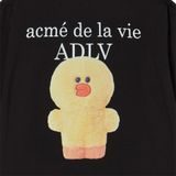  Áo thun ADLV - Acmé de la vie Basic Logo With Line Friends Black 