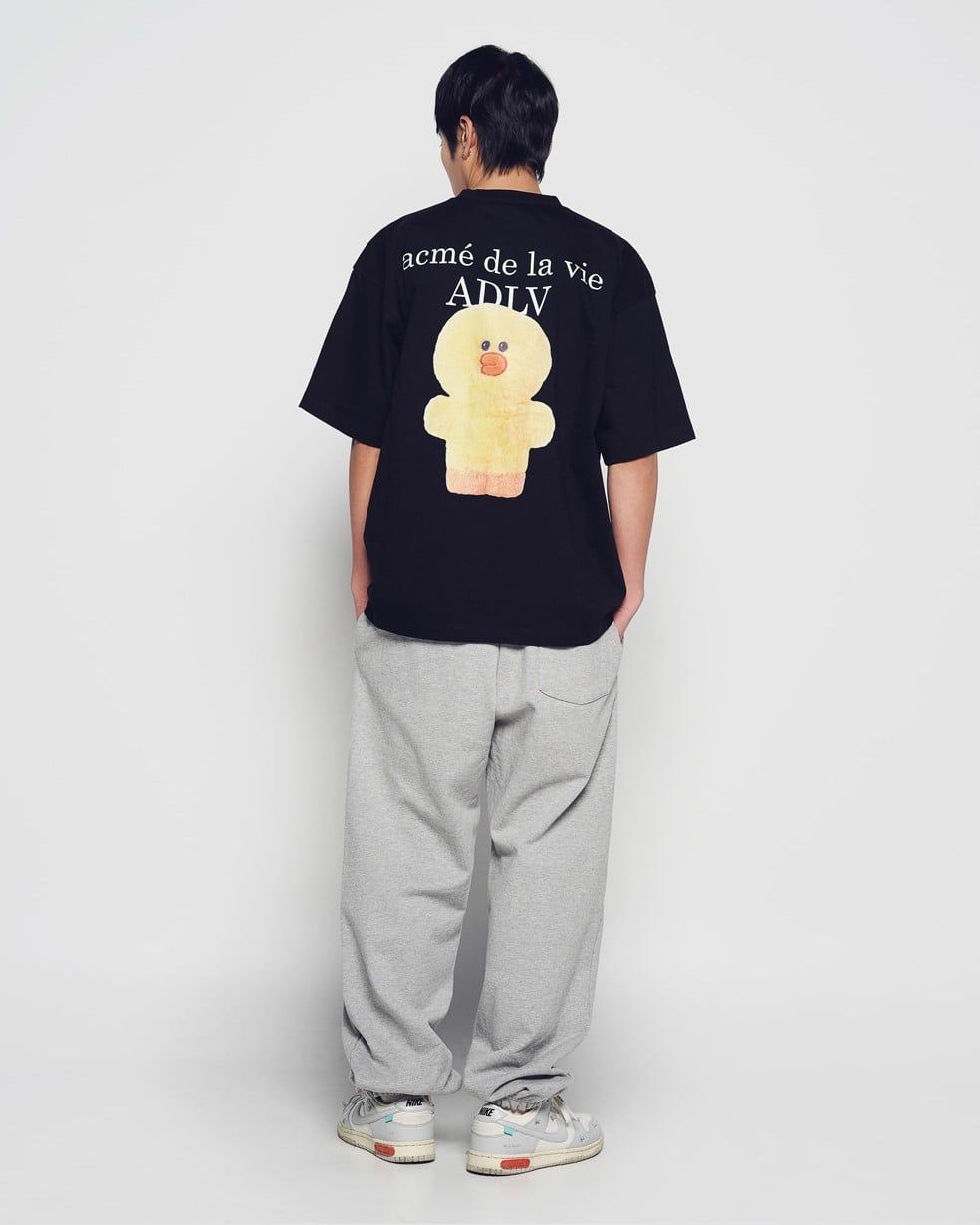  Áo thun ADLV - Acmé de la vie Basic Logo With Line Friends Black 