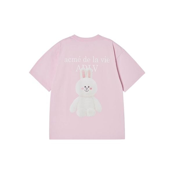 Áo thun ADLV - Acmé de la vie Basic Logo With Line Friends Pink
