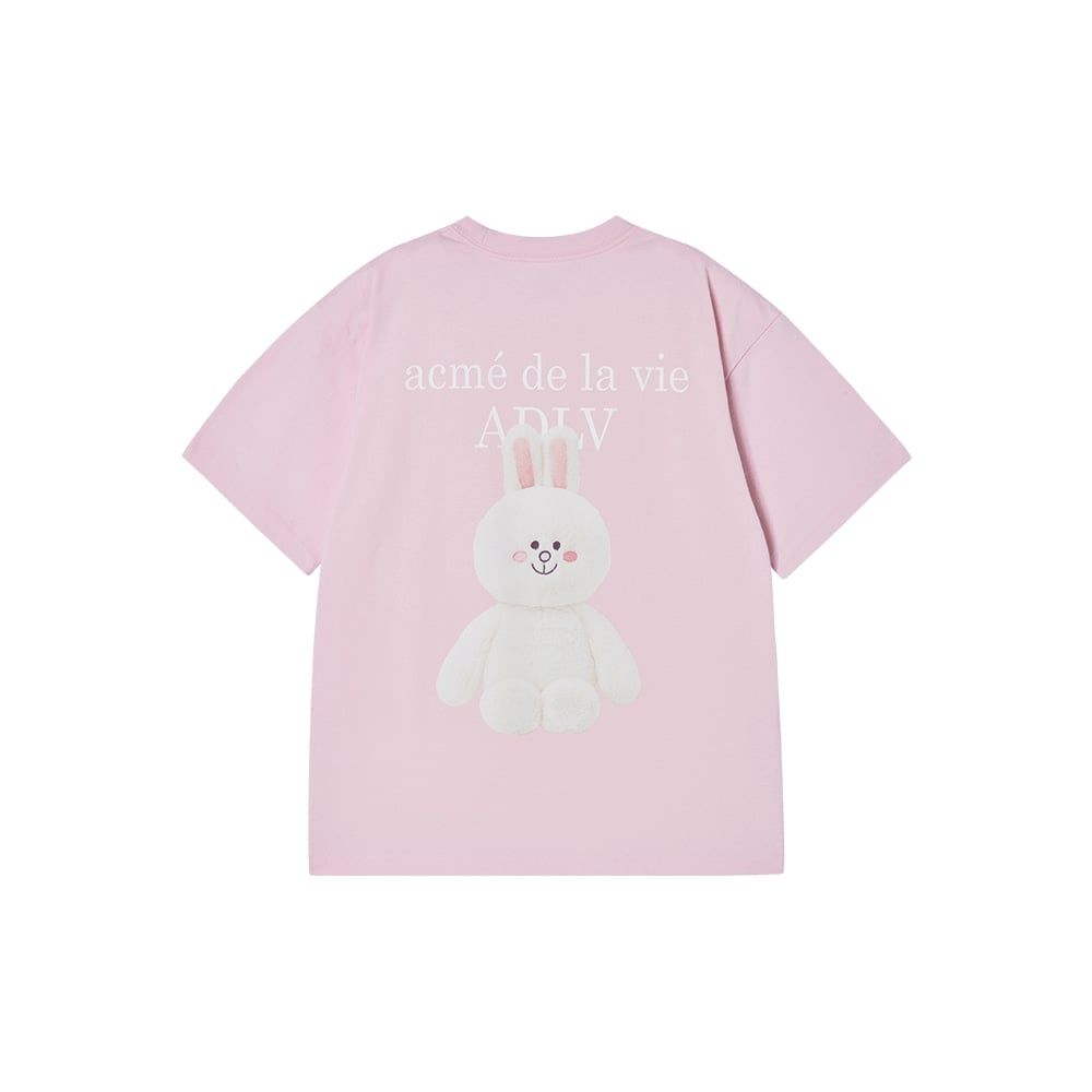 Áo thun ADLV - Acmé de la vie Basic Logo With Line Friends Pink 