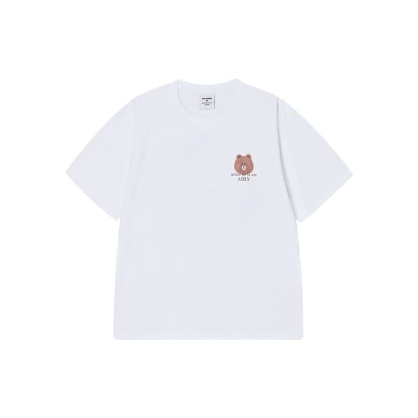 Áo thun ADLV - Acmé de la vie Basic Logo With Line Friends White