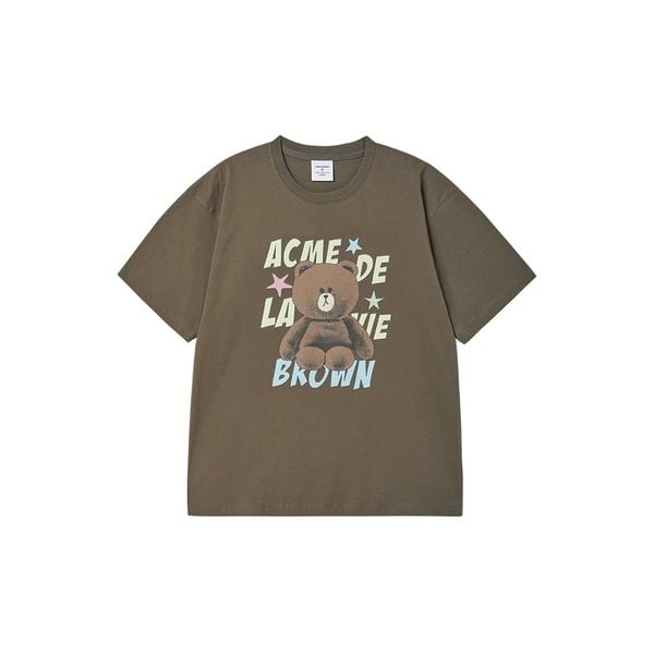 Áo thun ADLV - Acmé de la vie Line Friends Brown Star Brown
