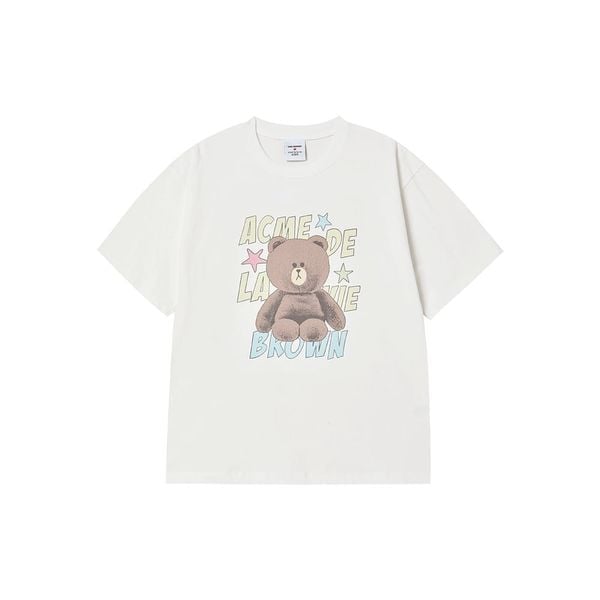 Áo thun ADLV - Acmé de la vie Line Friends Brown Star White