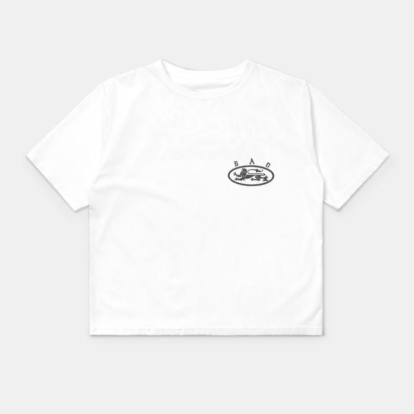 Áo Thun [Unisex] Badblood - [w-tee25-028] Mystic 1/2 Print T-Shirt Slim Fit White