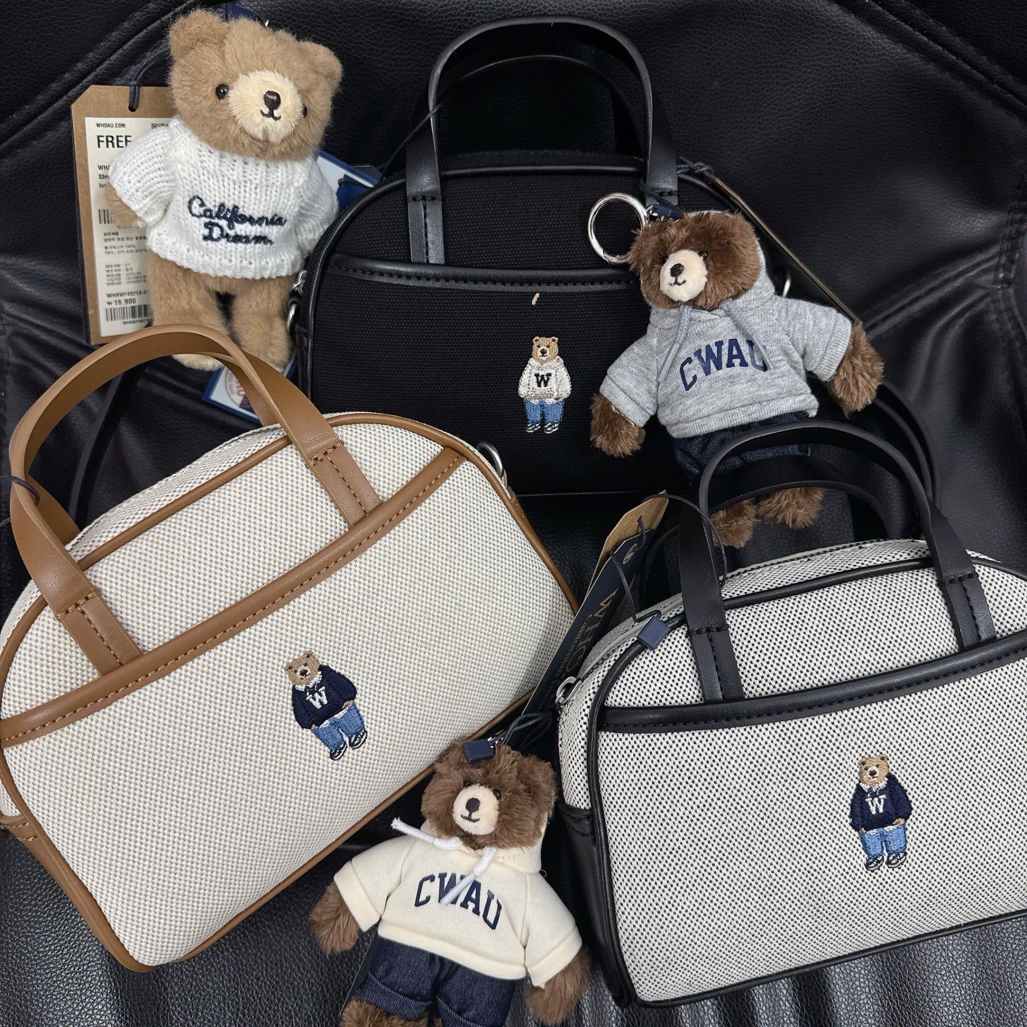  Túi Xách Whoau - Steve Canvas Mini Tote Bag Black/Gray - WHBGG2223A 