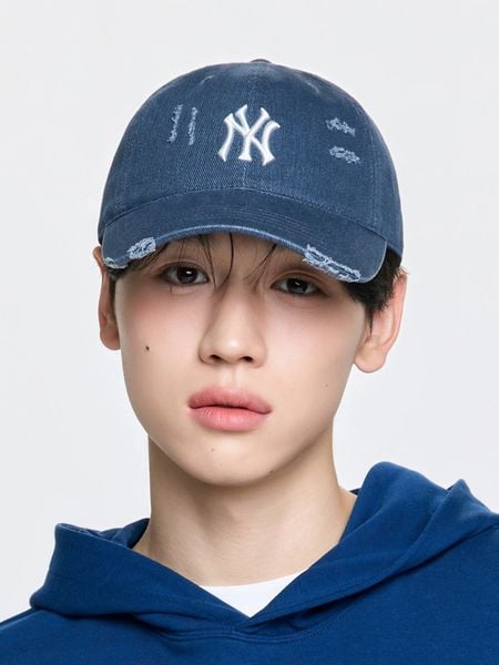 Nón MLB Korea - [Unisex] Damage Washed Unstructured Ball Cap NY Yankees - 3ACPVV34N-50NYS