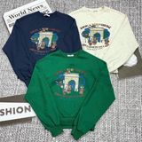  Áo Sweater Nội Địa Hàn Freesize Màu Navy 