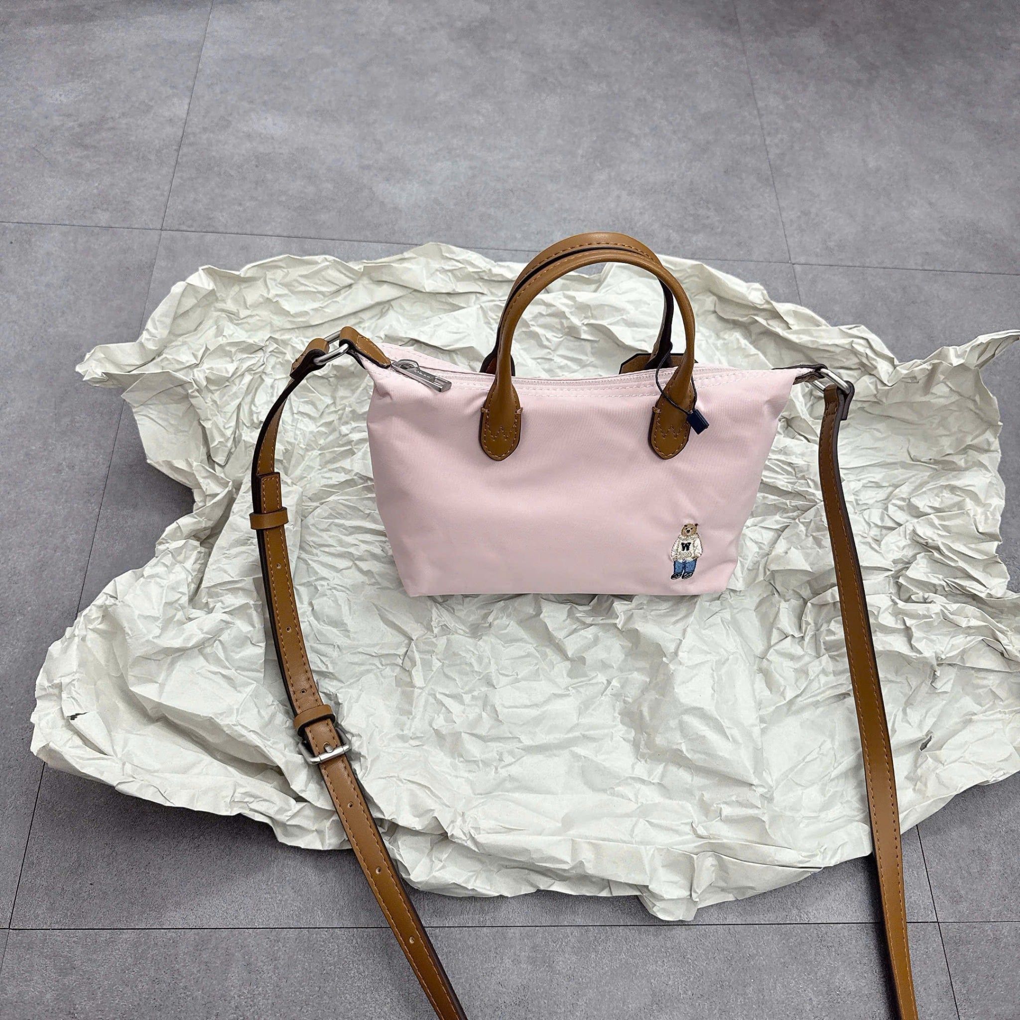  Túi Xách Whoau - Steve Nylon Mini Cross Bag Pink - WHBGG1111A 