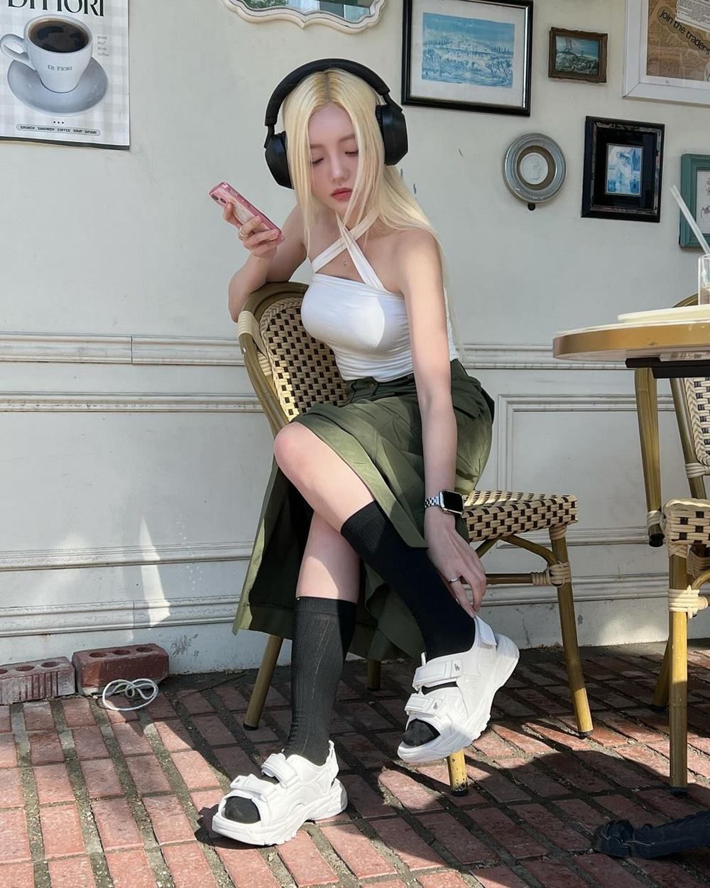  Giày Sandal MLB Chunky Runner LA Dodgers 3ASDRNS43-07WHS 