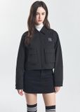  Áo Khoác MLB [Nữ] - Basic Collared Crop Work Jacket NY - 3FJPB0146-50BKS 