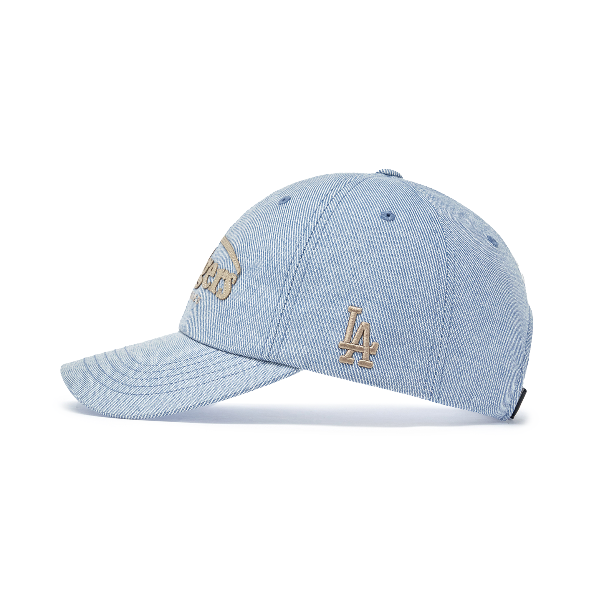  Nón MLB Korea - [Unisex] Vintage Denim Curve Logo Unstructured Ball Cap LA Dodgers - 3ACPV196N-07BLL 