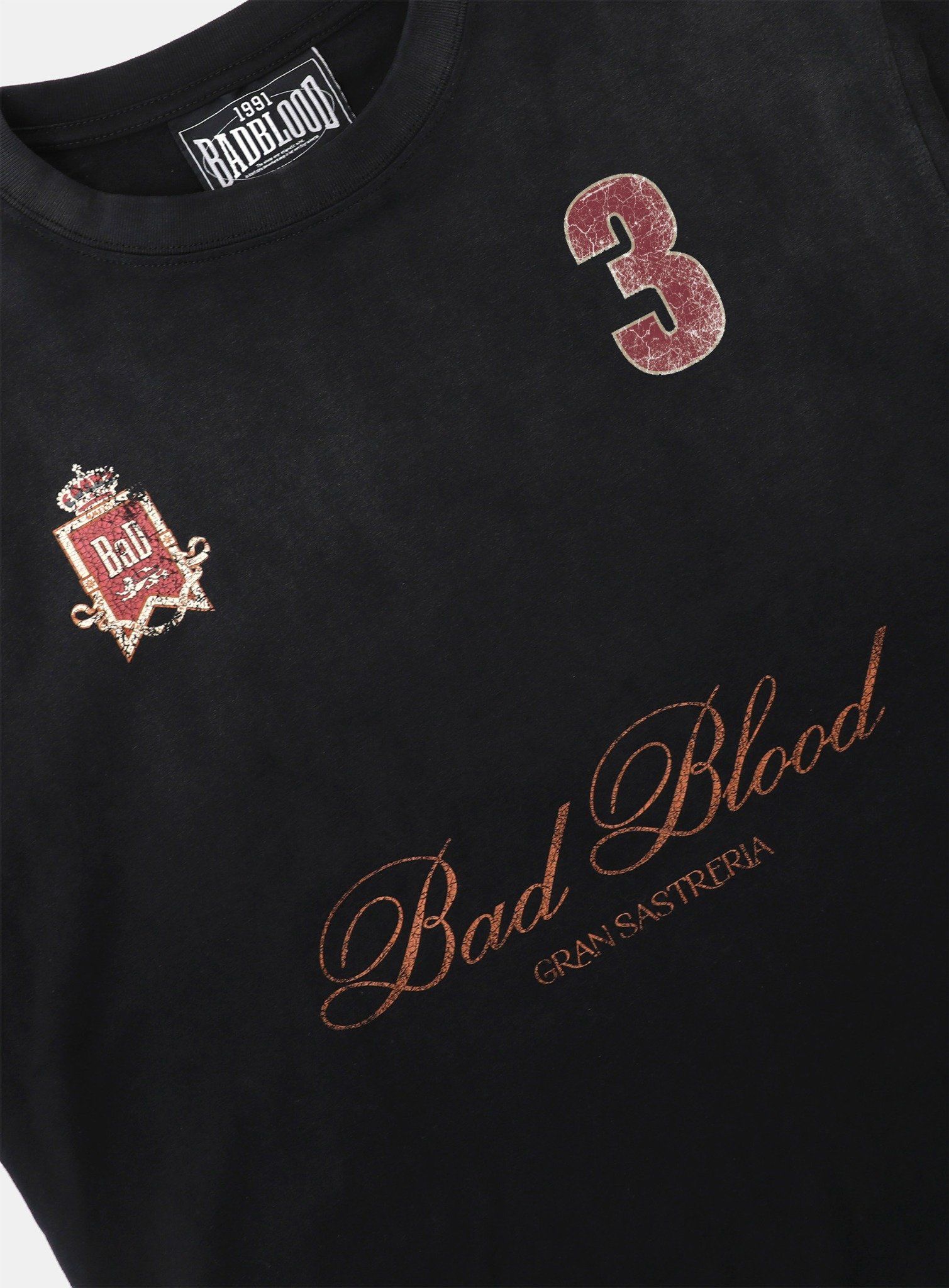  Áo Thun [Unisex] Badblood - [w-tee25-048] Royal Classic T-Shirt Black 