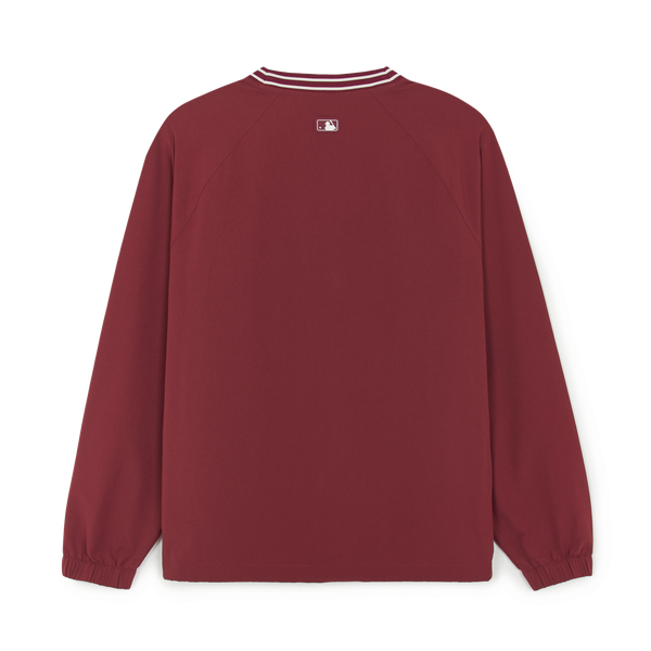 Áo Sweater MLB Korea - Varsity Sportive Curlsive Woven Boston Red Sox - 3AMTV1254-43WIS
