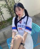  Áo Polo MLB [Unisex] Varsity Sport Jersey Overfit - 3FTSV1743 