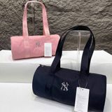  Túi Trống MLB Korea Nylon Sportive Round Shoulder Bag NY Yankees Black - 3ABQL024N-50BKS 