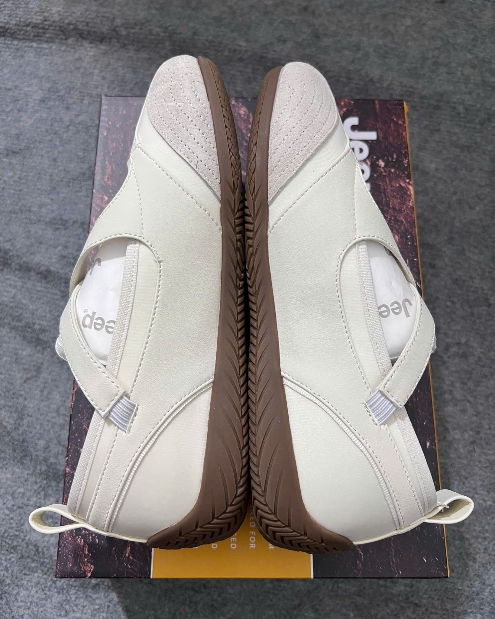  Giày Jeep Mary Jane - [Nữ] Vintage Toe Ballet White P661W13310 
