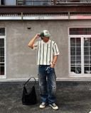  Áo Thun Polo New Era - [Unisex] NY Stripe Cream/Green - 13782553 