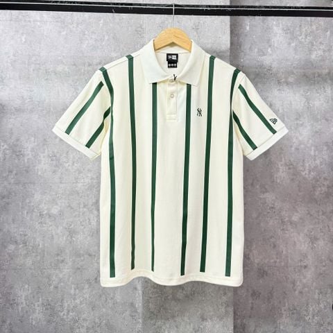 Áo Thun Polo New Era - [Unisex] NY Stripe Cream/Green - 13782553