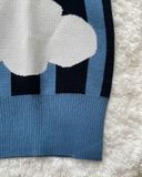  Áo Sweater ADLV - Acmé de la vie Cloud Logo Short Sleeve Knit Blue 
