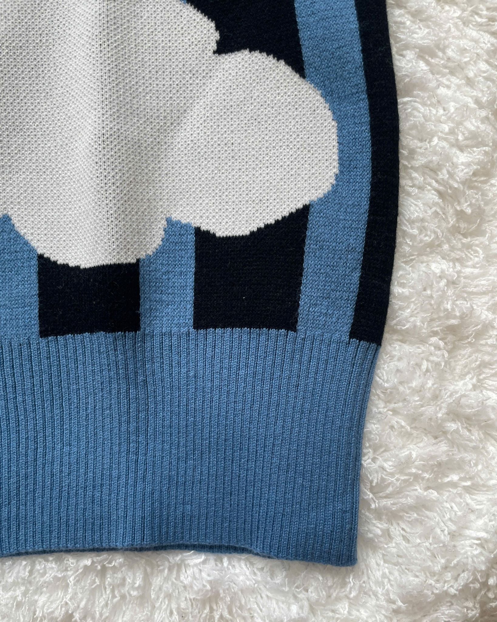  Áo Sweater ADLV - Acmé de la vie Cloud Logo Short Sleeve Knit Blue 