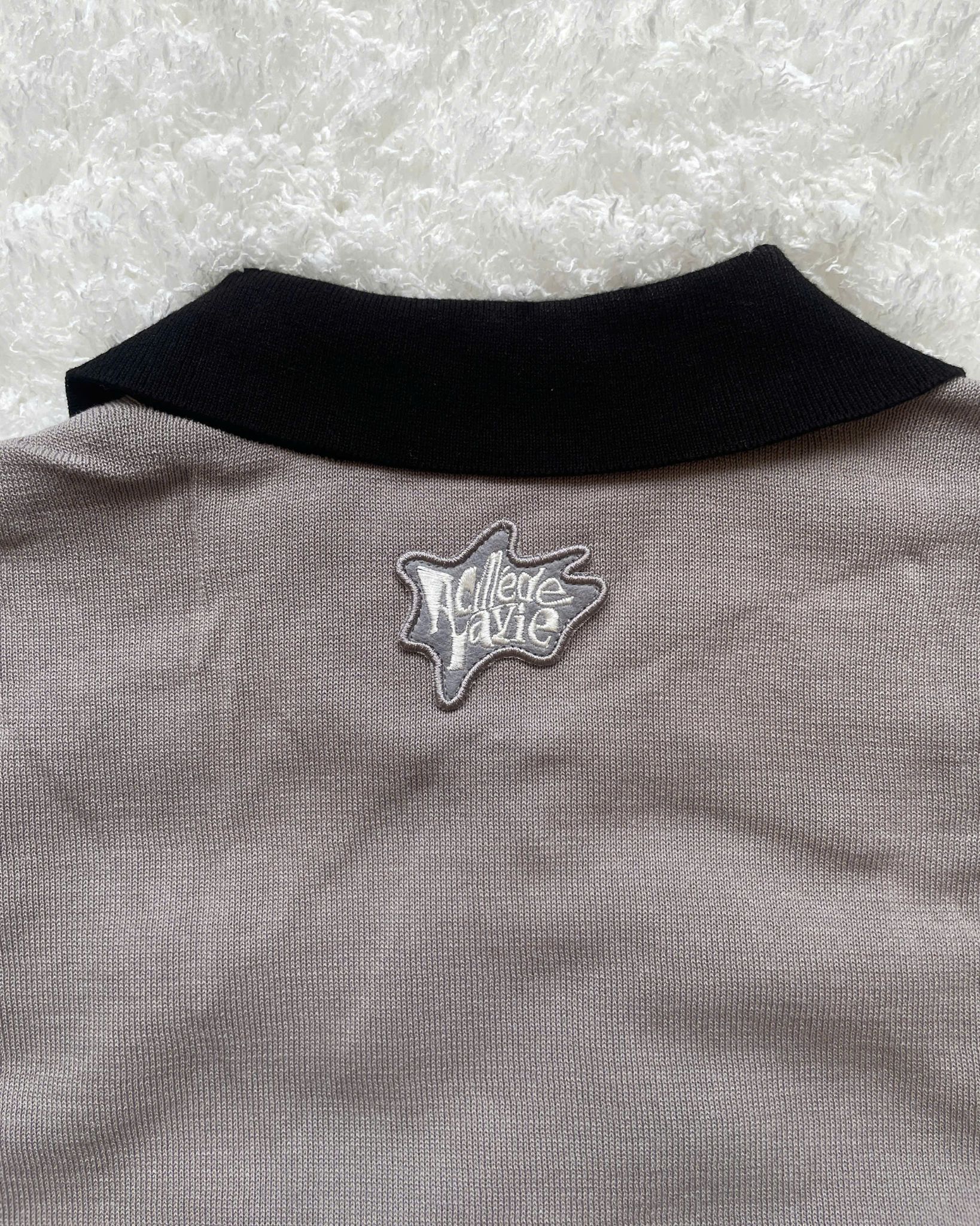  Áo Sweater ADLV - Acmé de la vie Knit Zip Up Wave Pattern Grey 