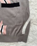  Áo Sweater ADLV - Acmé de la vie Knit Zip Up Wave Pattern Grey 