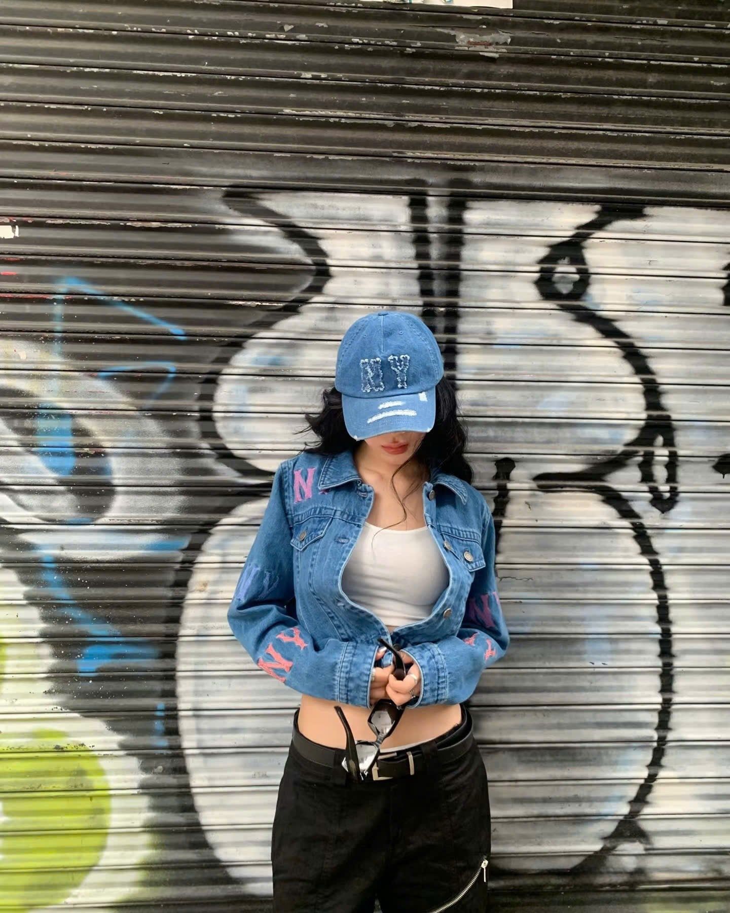  Nón MLB Korea - [Unisex] Basic Coopers Denim 5PANEL NY Blue - 3ACPDS24N-50BLL 