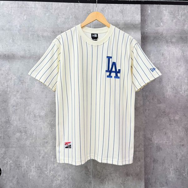 Áo Thun New Era - [Unisex] LA Stipe Cream/Blue - 60334723