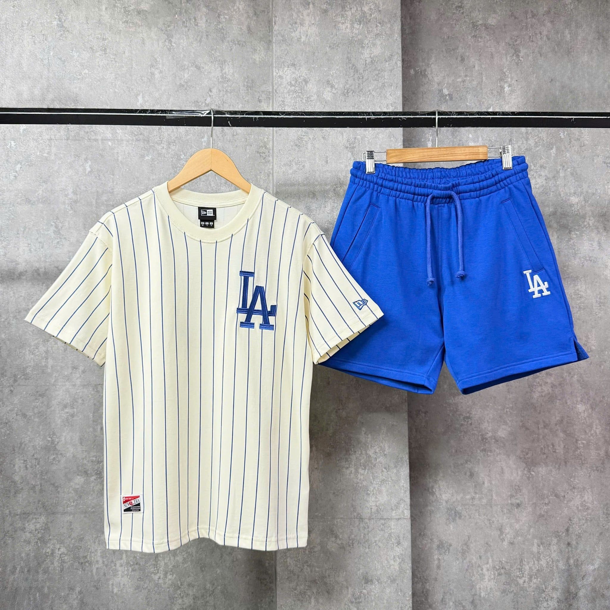  Áo Thun New Era - [Unisex] LA Stipe Cream/Blue - 60334723 