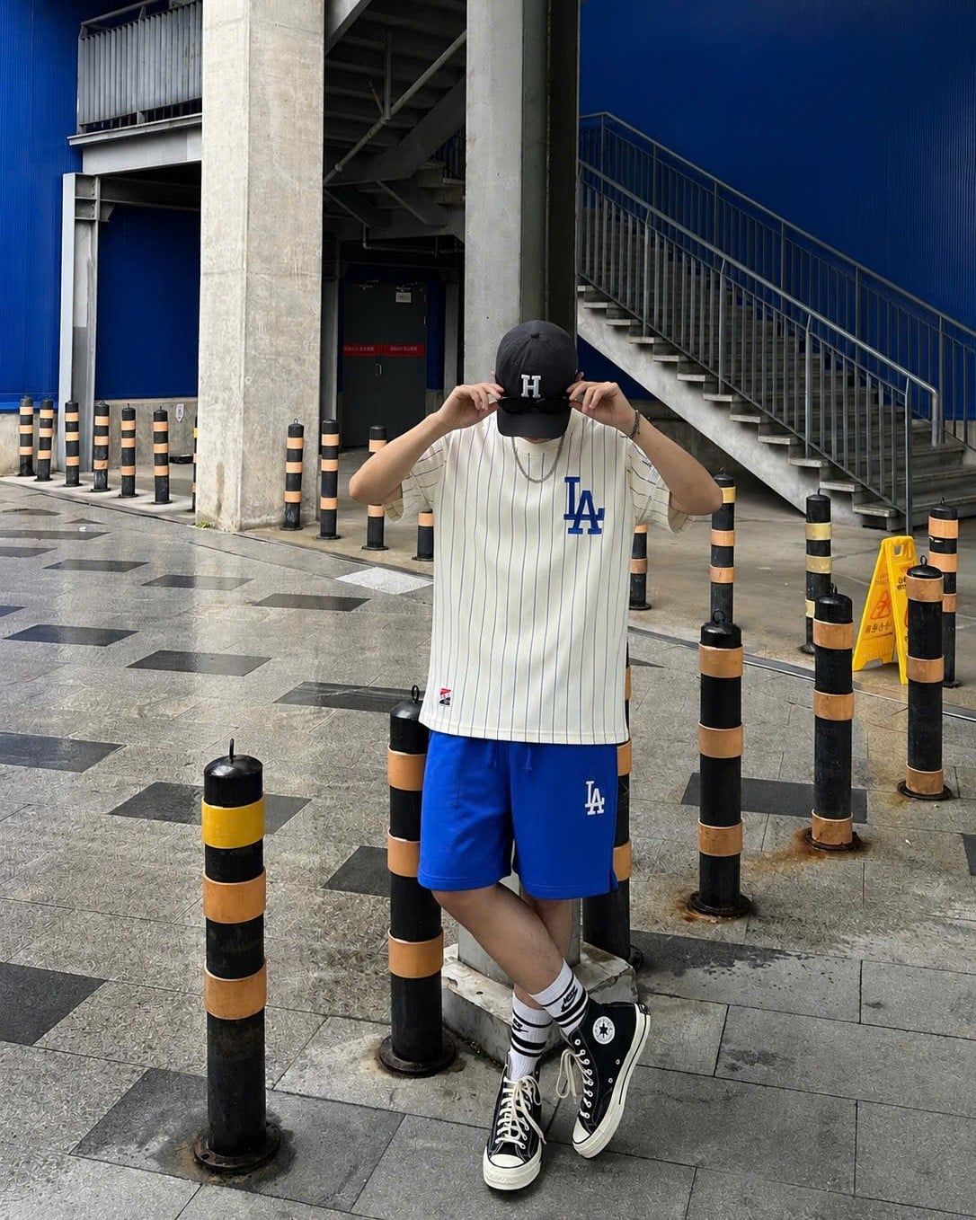  Áo Thun New Era - [Unisex] LA Stipe Cream/Blue - 60334723 