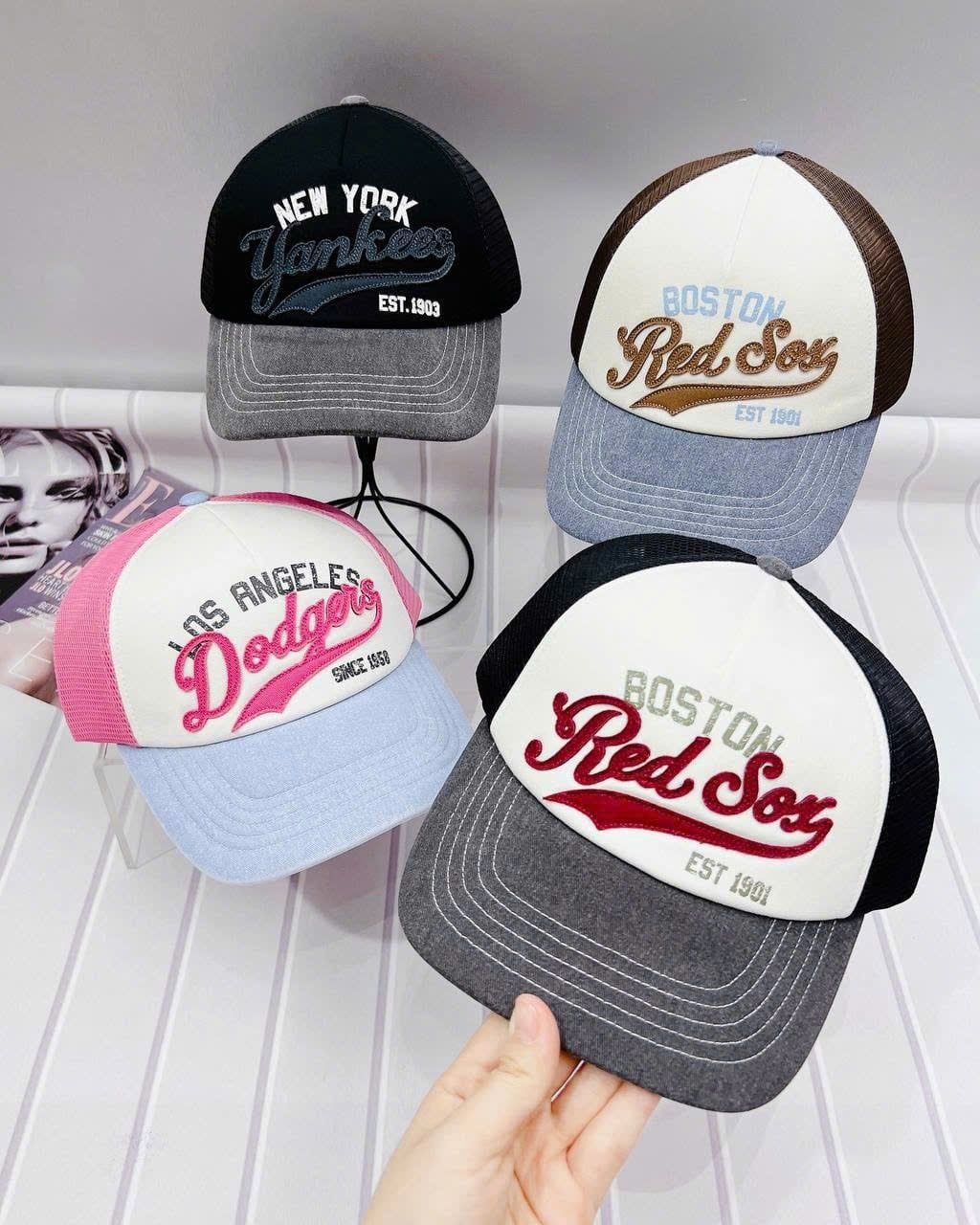  Nón MLB Korea - Varsity Vintage Mesh Cap NY Yankees - 3AMCV0153-50BKS 