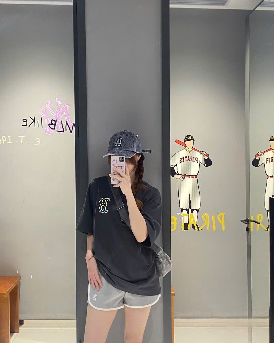  Áo thun MLB [Unisex] Basic Color Letter Megaover Boston - 3ATSB0653-43CGS 