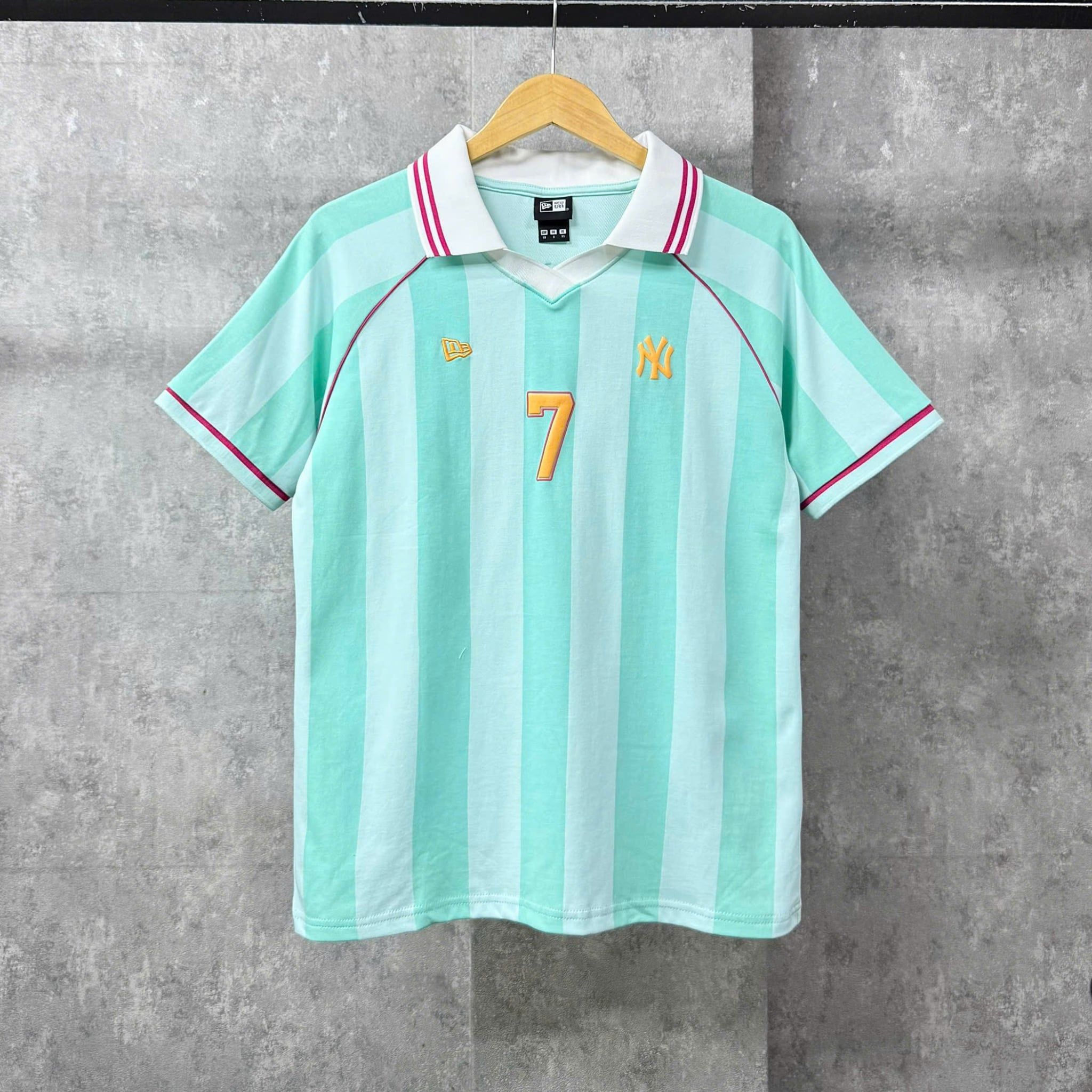  Áo Thun Polo New Era - [Unisex] NY Yankees Number 7 Stripe Mint - 14325901 