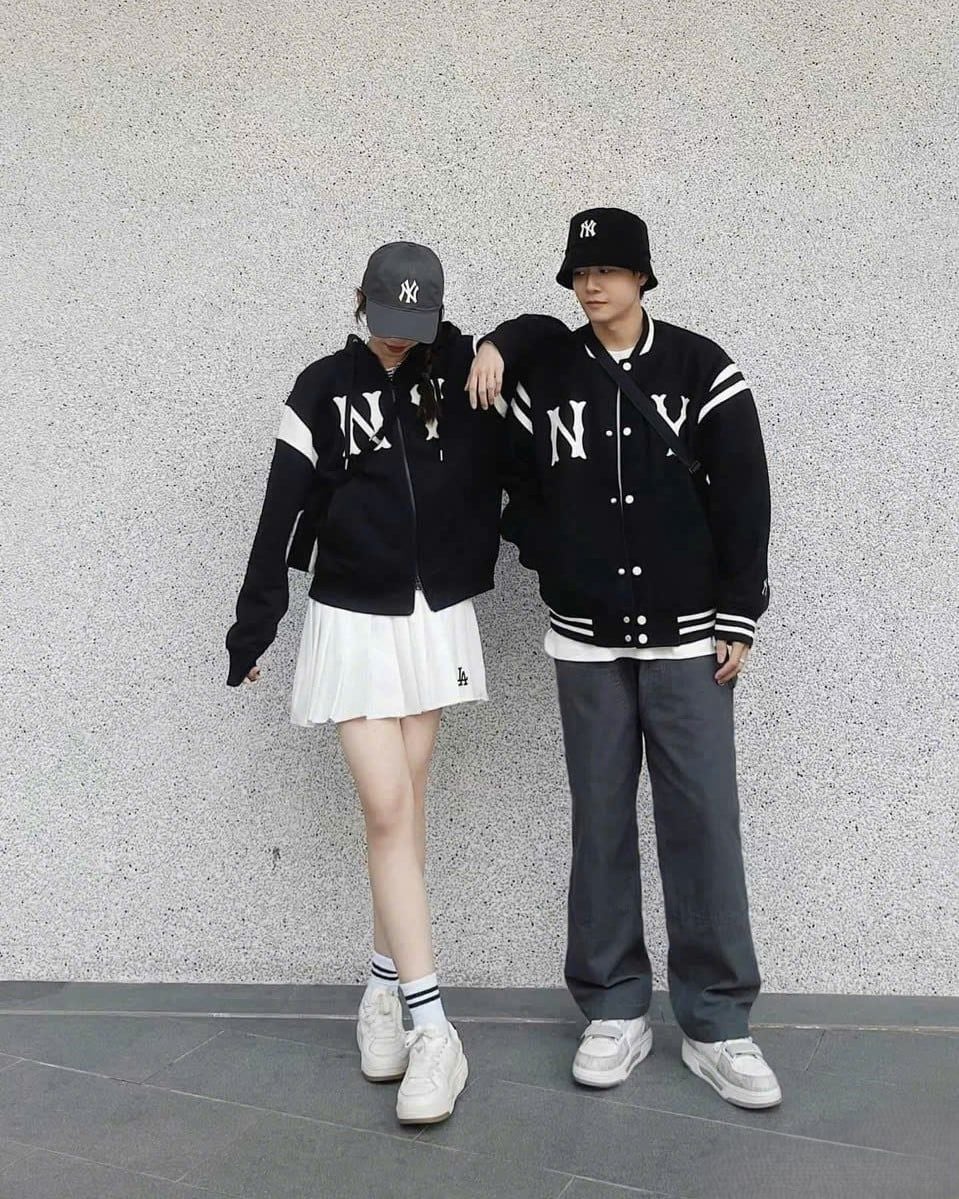  Áo Bomber MLB [Unisex] - Wool Contrast Shoulder Coopers Varsity NY - 3AJPV1546-50NYL 