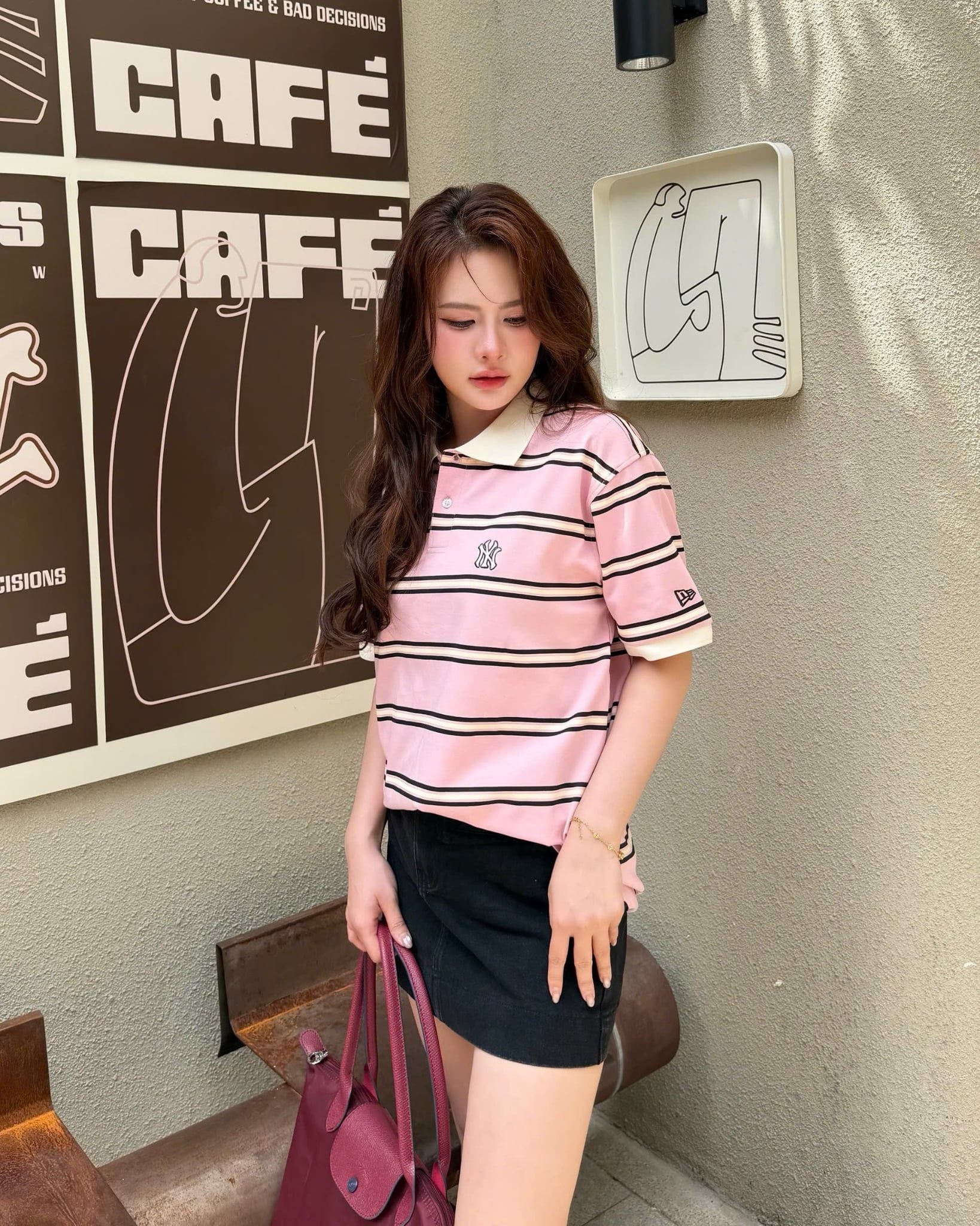  Áo Thun Polo New Era - [Unisex] NY Horizontal Stripes - 15489100 