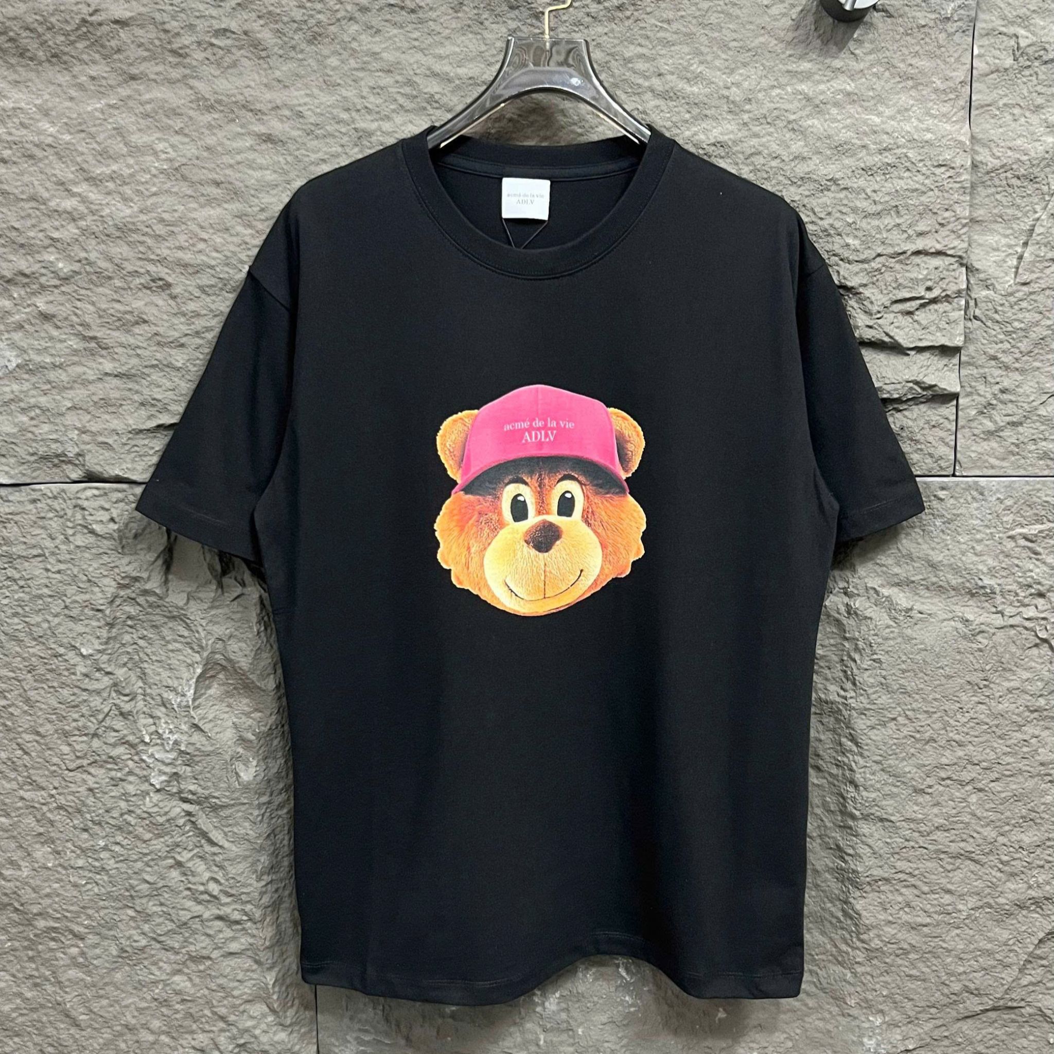  Áo thun [Unisex] ADLV - Acmédelavie 3D Ac Bear Face Black 