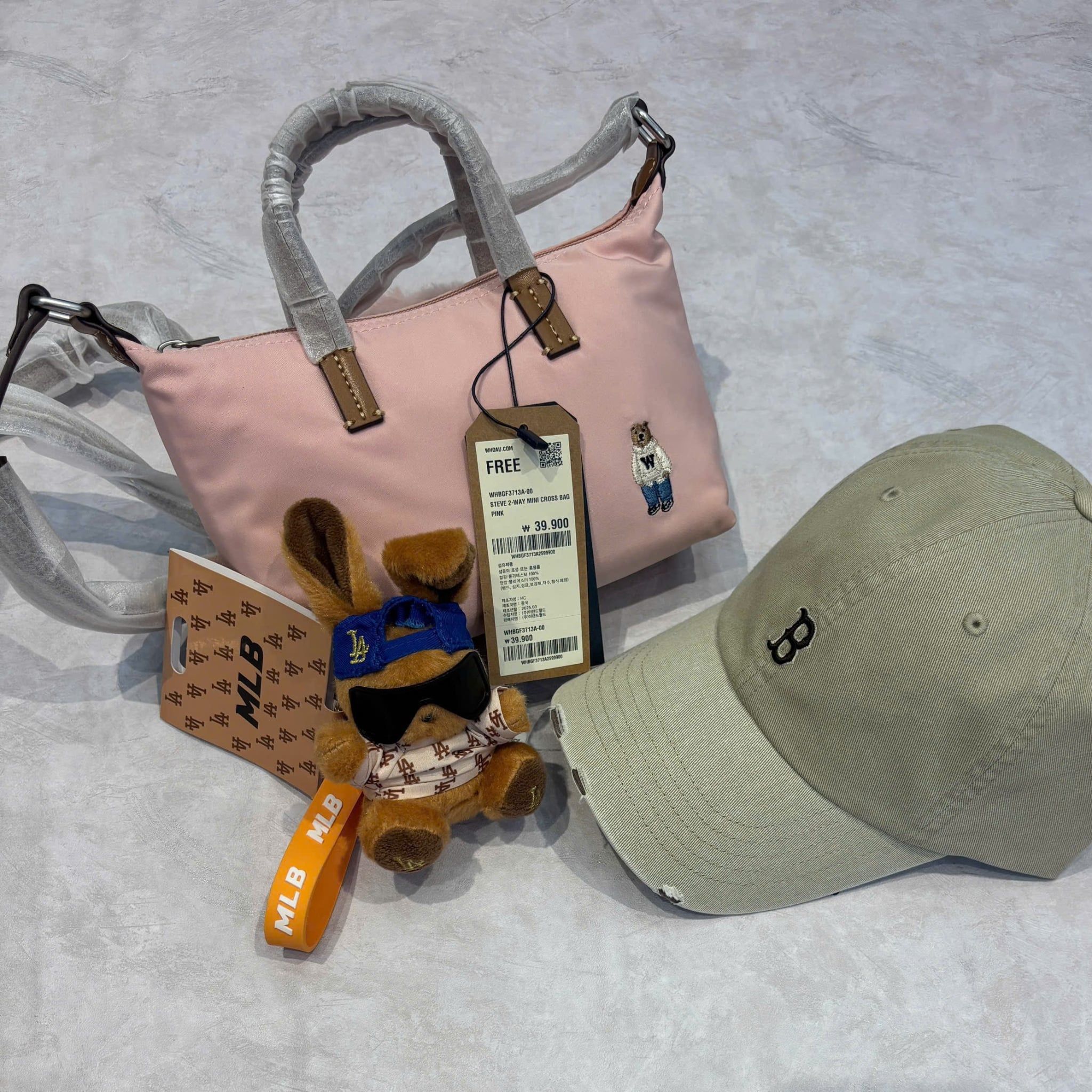  Túi Xách Whoau - Steve Nylon Mini Cross Bag Pink - WHBGG1111A 