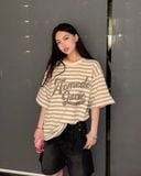  Áo thun ADLV [Unisex] - Acmédelavie Stripe Logo Print 