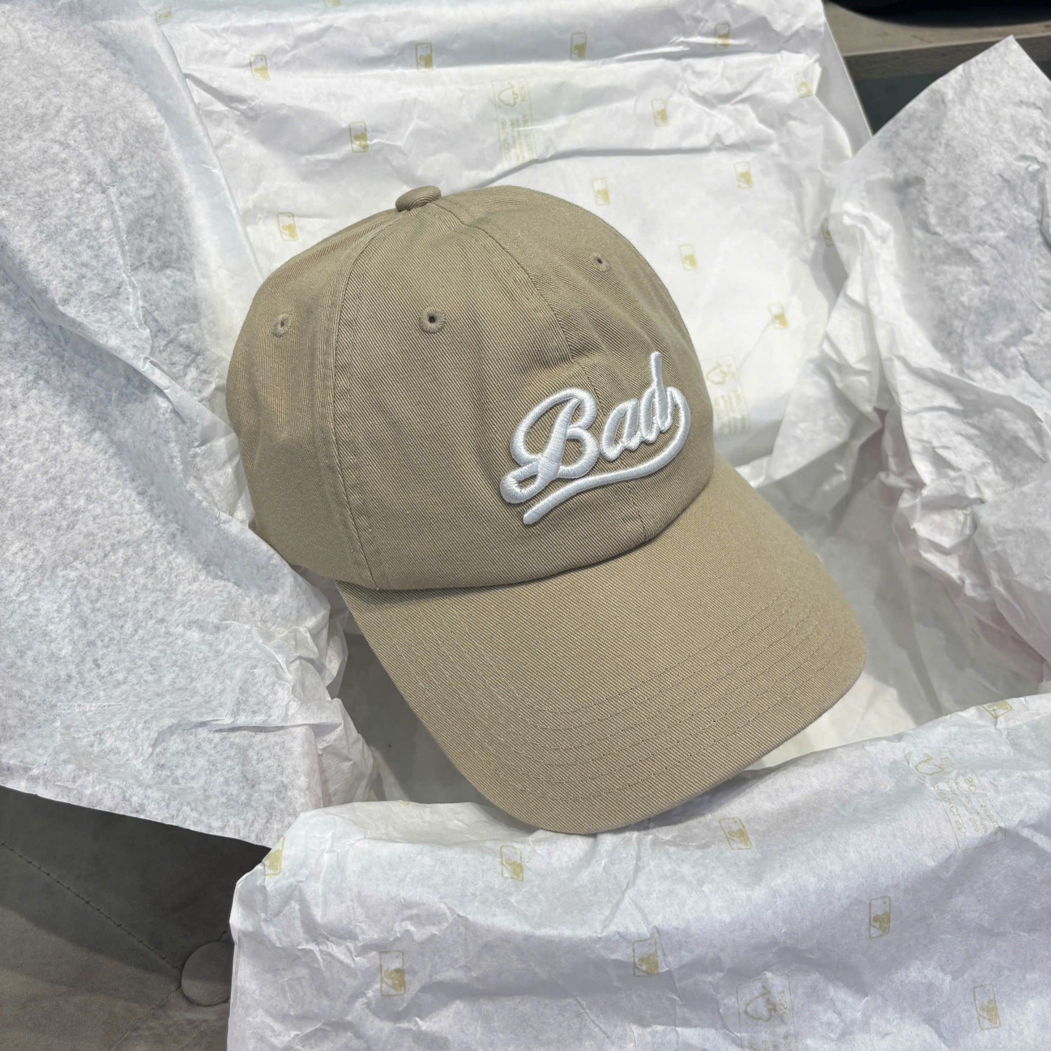  Nón Badblood - [w-hat24-003] Twill Cotton Ball Cap Beige 