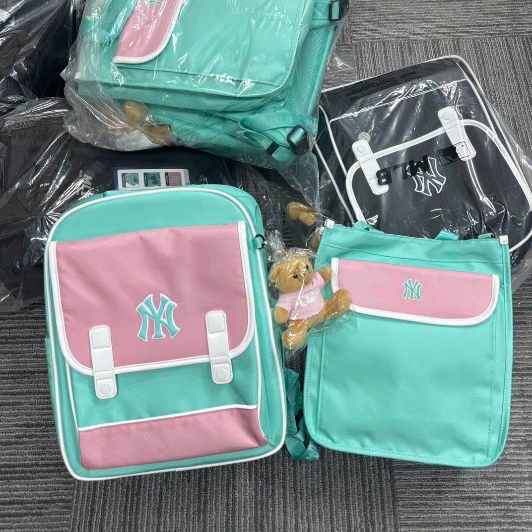  Set Balo MLB Korea - Moonshot Backpack NY L.Mint - 7ABKB014N-50MTL 