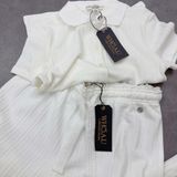  Set Polo Whoau [Nữ] Summer Eyelet Jacquard - WHAAG2551F / WHTMG2551F 